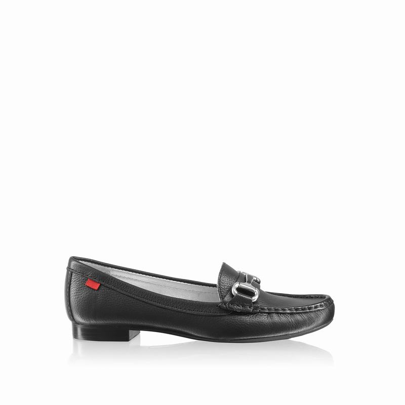 Russell & Bromley Grand Womens Snaffle Trim Moccasin Black |IMK4573NX|